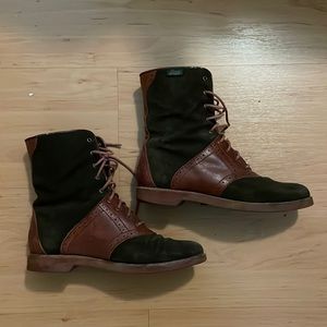 G.H. Bass & Company leather and suede lace-up boots